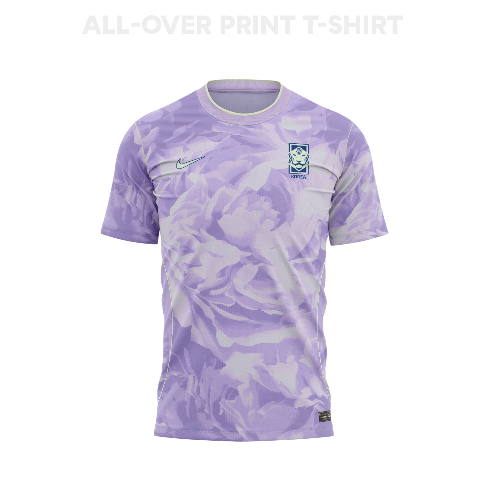 South Korea 2026 Youth Away 3D T-shirt Fully Printed – Purple