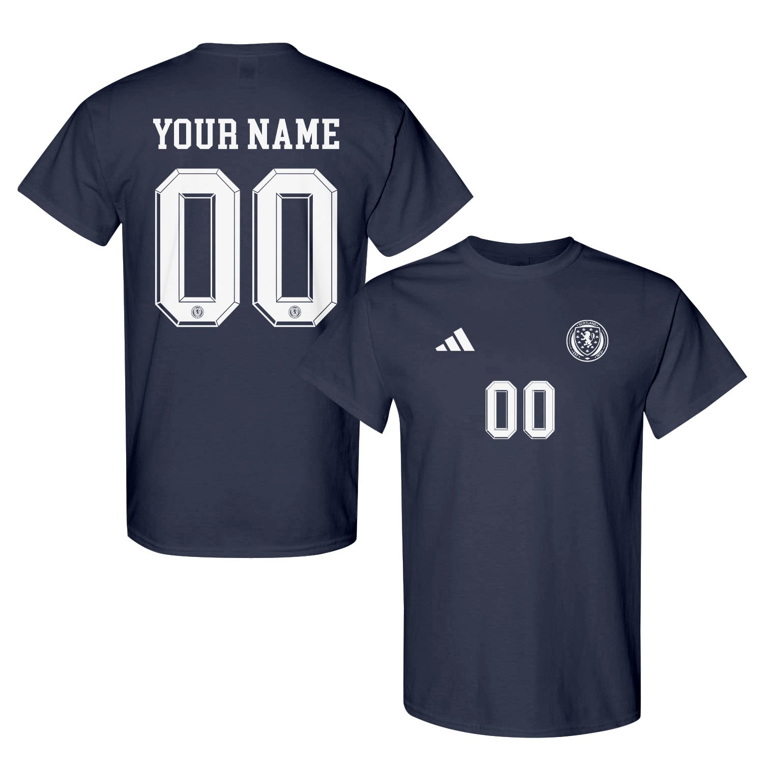 Scotland Jersey Style Tee for World Cup 2026 - Personalized Soccer Fan T-Shirt