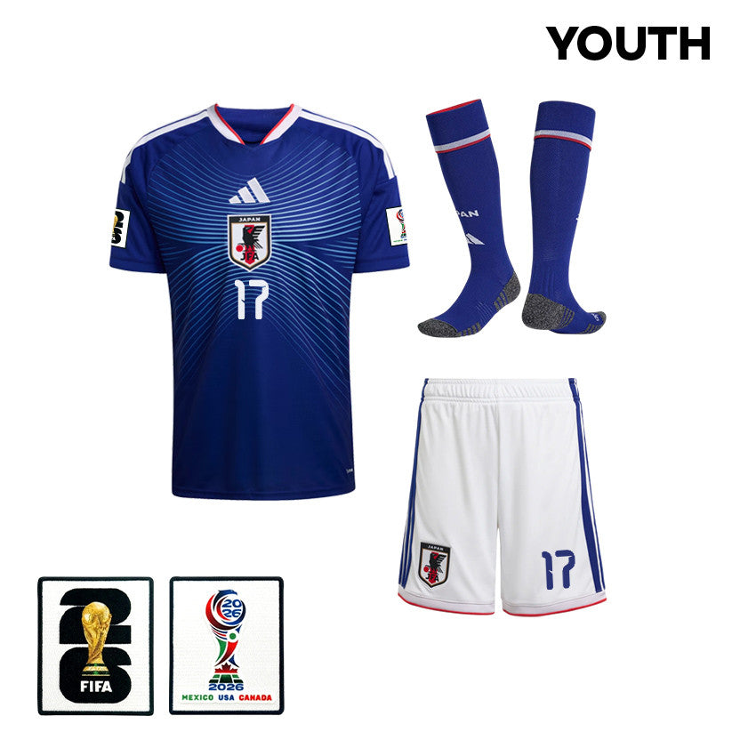Ao Tanaka 17 Japan 2026 YOUTH Home Kit Set – Blue/White