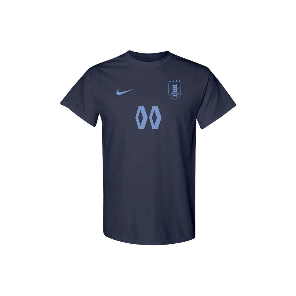 Uruguay Jersey Style Tee for World Cup 2026 - Personalized Soccer Fan T-Shirt