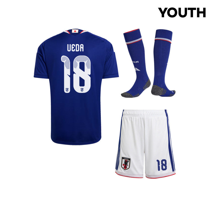 Ayase Ueda 18 Japan 2026 YOUTH Home Kit Set – Blue/White