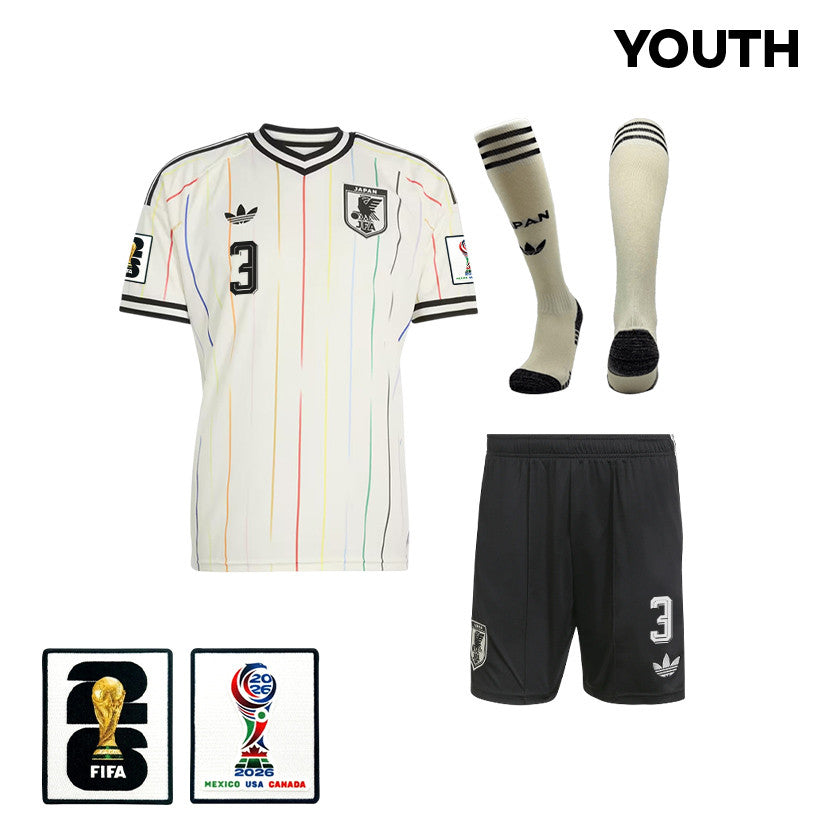 Shogo Taniguchi 3 Japan 2026 YOUTH Away Kit Set – Off White/Black