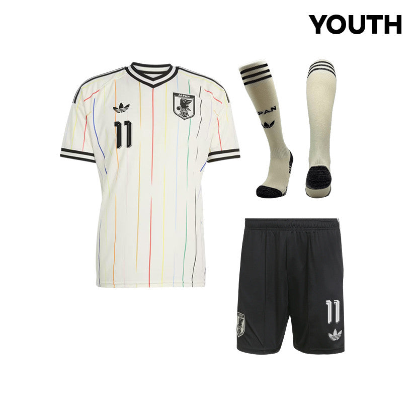 Daizen Maeda 11 Japan 2026 YOUTH Away Kit Set – Off White/Black