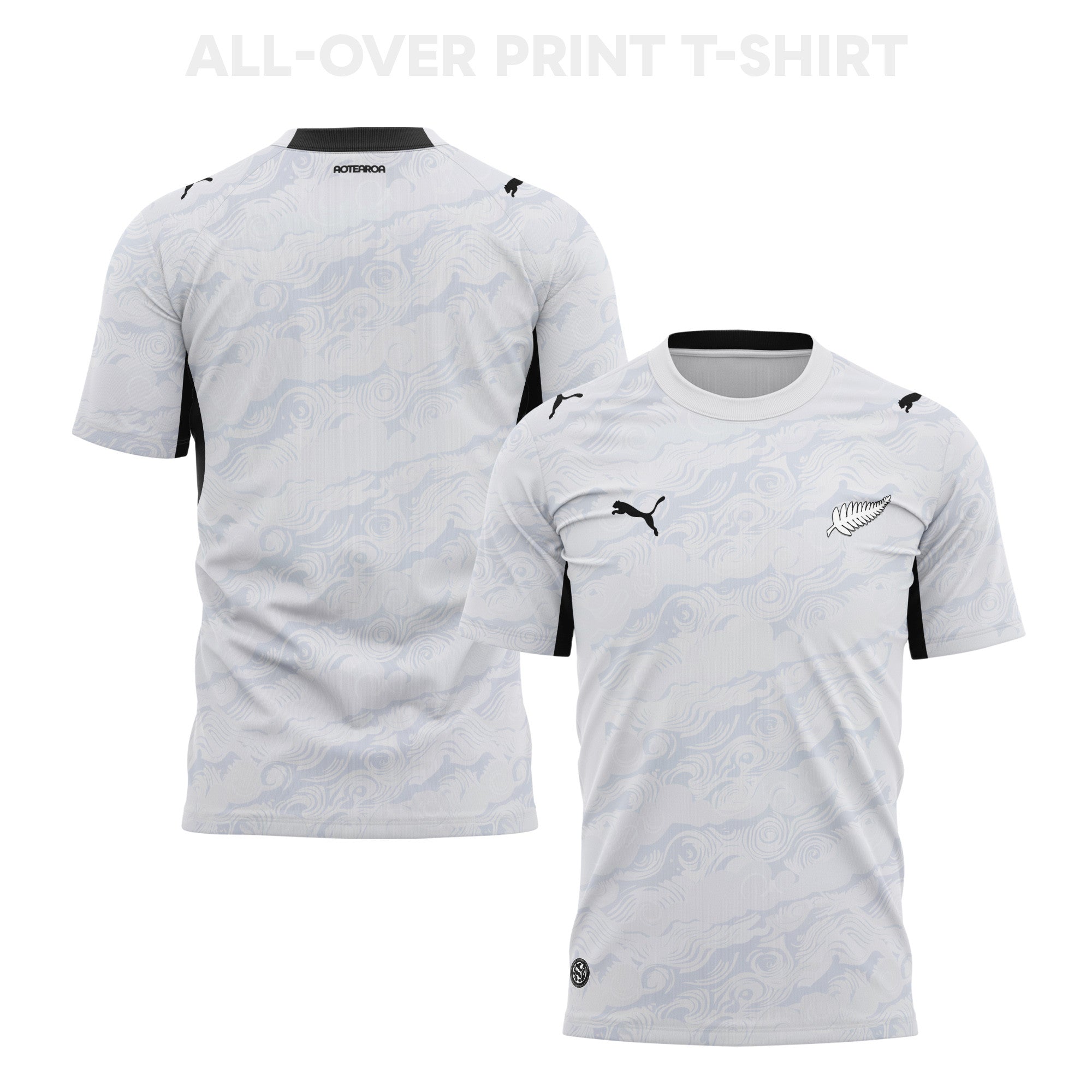 New Zealand 2026 Away 3D T-Shirt Fully Printed – Unisex, White