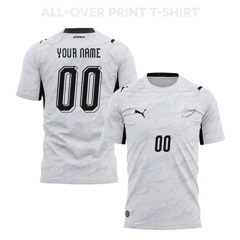 New Zealand 2026 Away 3D T-Shirt Fully Printed – Personalized – Unisex, White