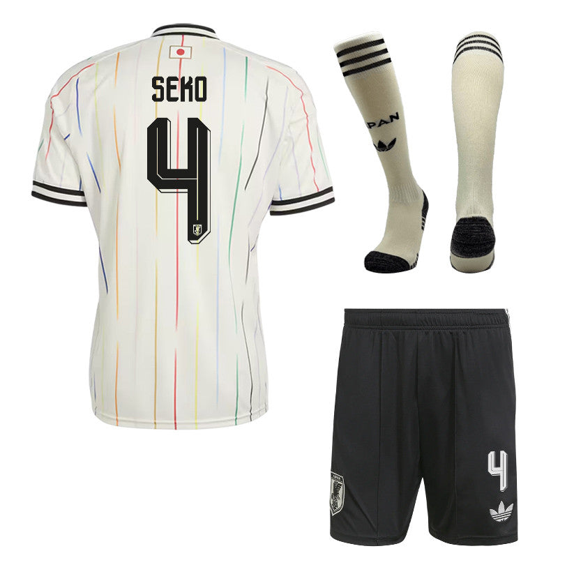 Ayumu Seko 4 Japan 2026 Away Men Kit Set – Off White/Black