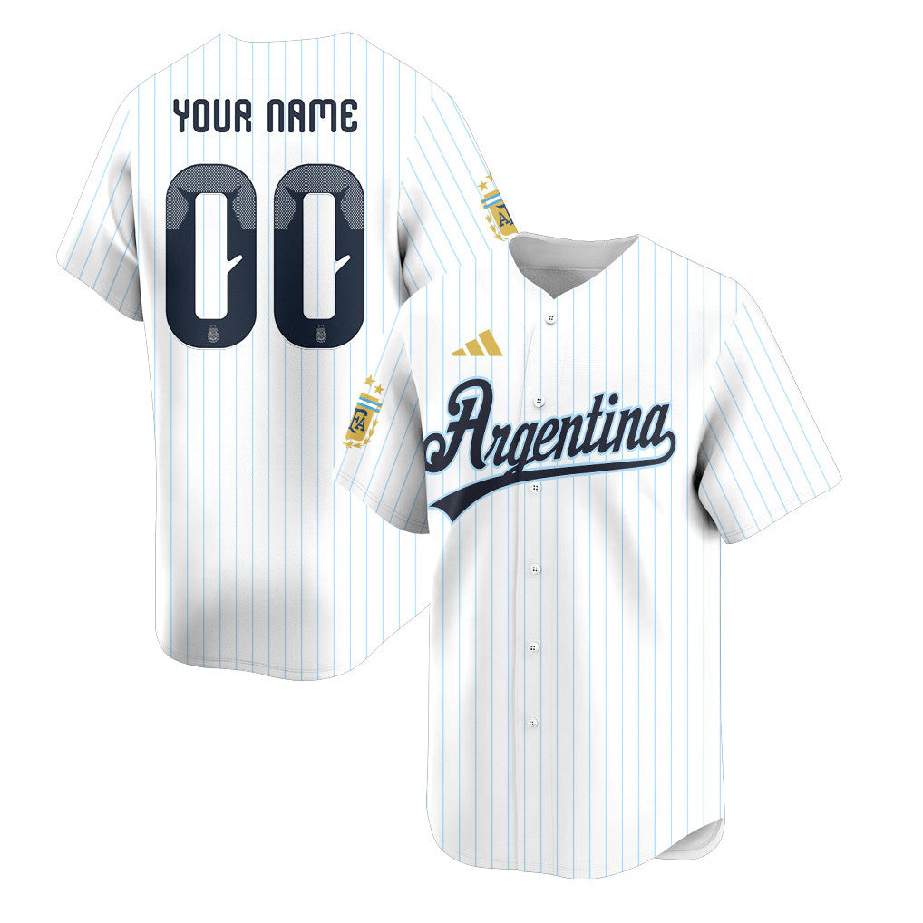 Argentina 2026 Inspired Retro Soccer Baseball Jersey – Personalized Full Print