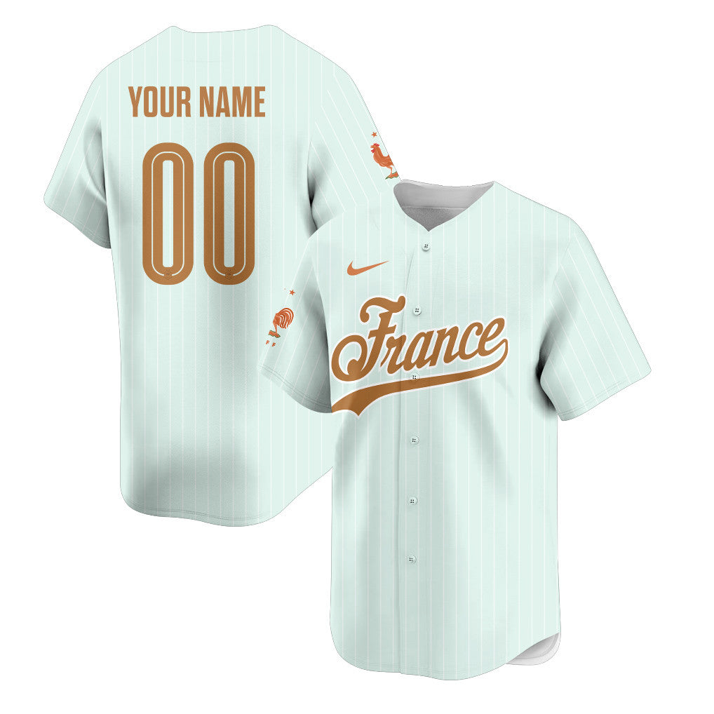 France 2026 Inspired Retro Soccer Baseball Jersey – Personalized Full Print
