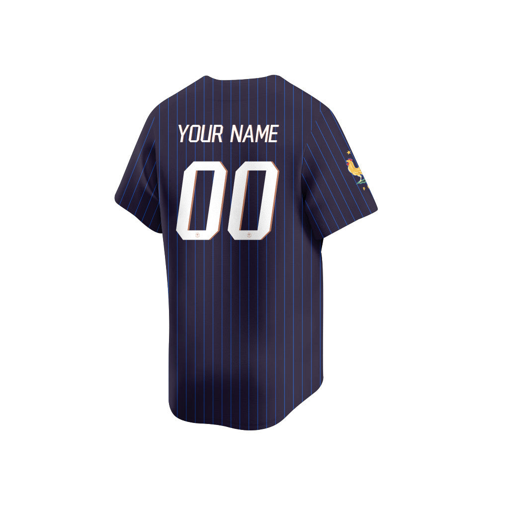 France 2026 Inspired Retro Soccer Baseball Jersey – Personalized Full Print