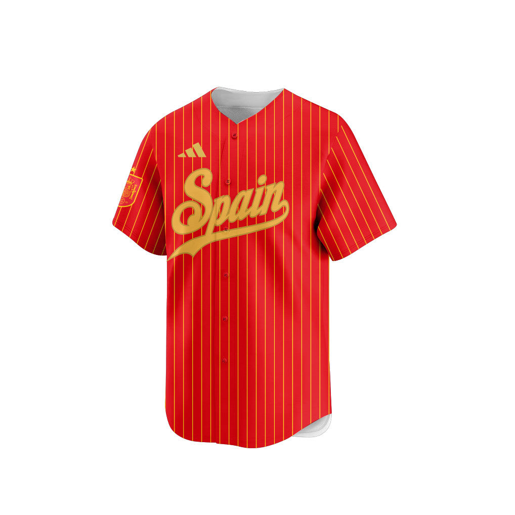 Spain 2026 Inspired Retro Soccer Baseball Jersey – Personalized Full Print