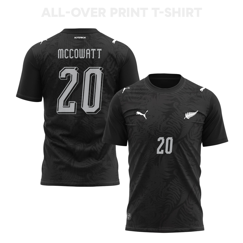 Callum McCowatt 20 New Zealand 2026 Home 3D T-Shirt Fully Printed – Unisex, Black