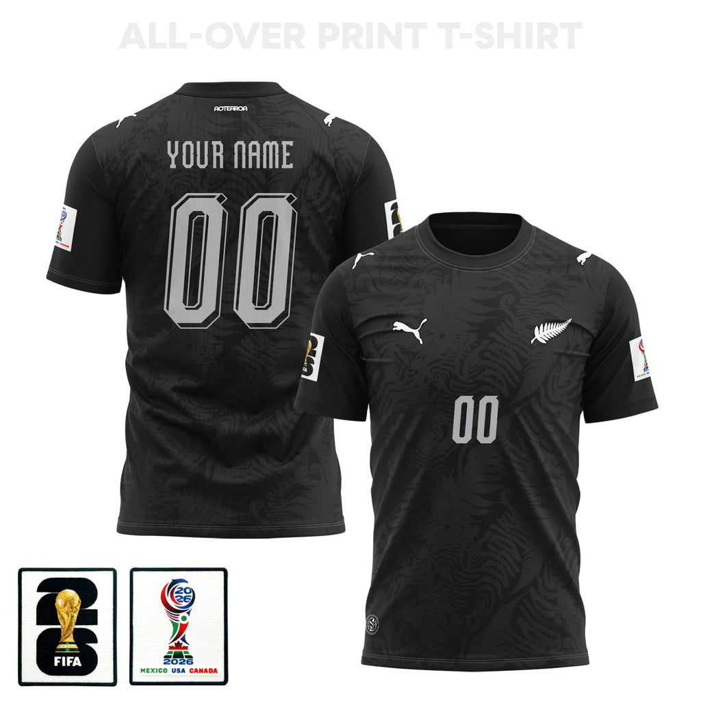 New Zealand 2026 Home 3D T-Shirt Fully Printed – Personalized – Unisex, Black
