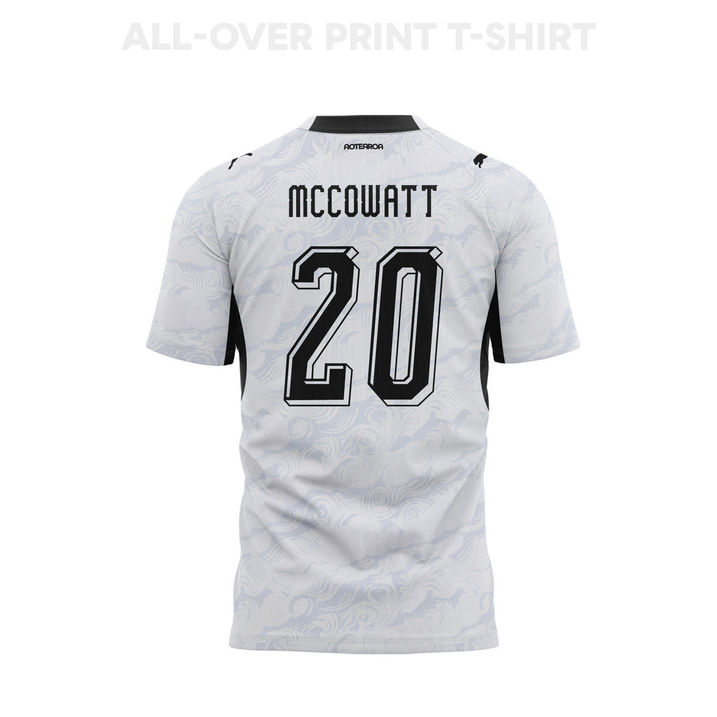 Callum McCowatt 20 Youth New Zealand 2026 Away 3D T-shirt Fully Printed – White