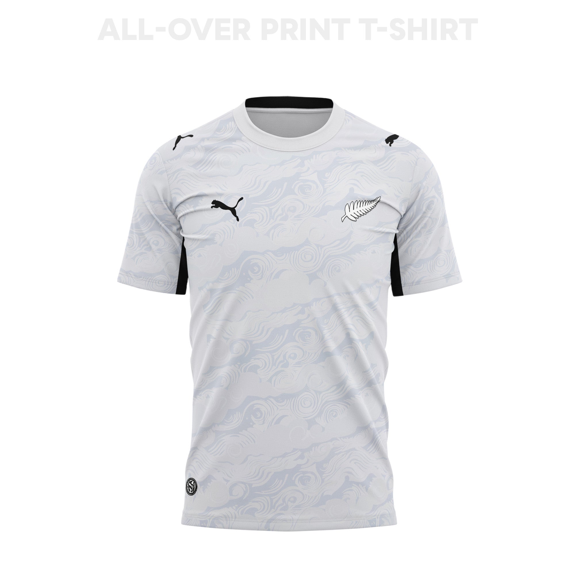 New Zealand 2026 Youth Away 3D T-shirt Fully Printed – White