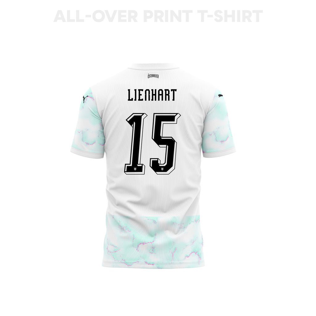 Philipp Lienhart 15 Austria 2026 Away 3D T-Shirt Fully Printed – Unisex, White