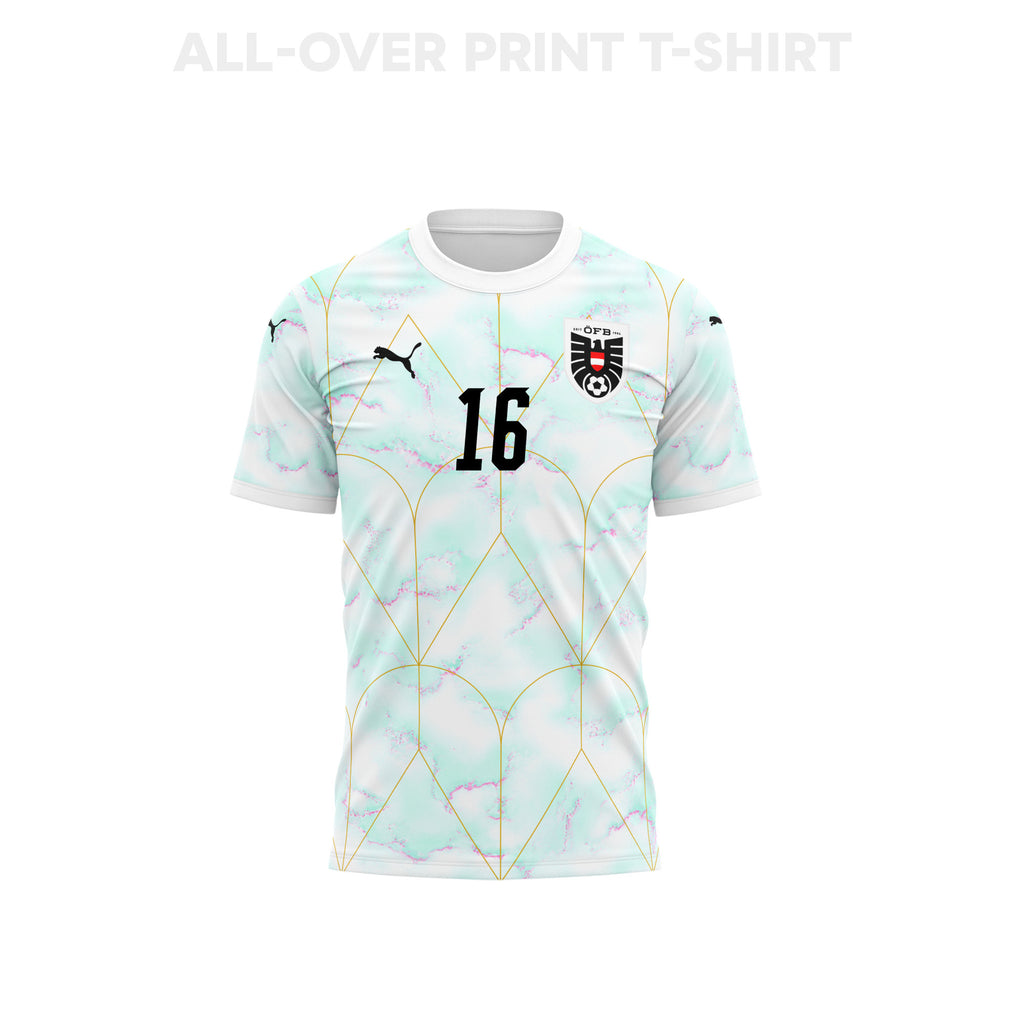 Phillipp Mwene 16 Austria 2026 Away 3D T-Shirt Fully Printed – Unisex, White