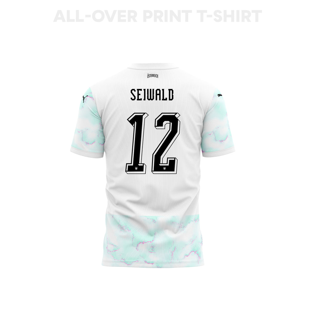 Nicolas Seiwald 12 Austria 2026 Away 3D T-Shirt Fully Printed – Unisex, White