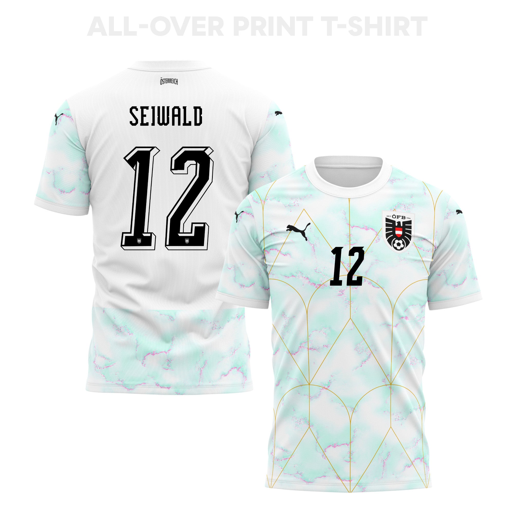 Nicolas Seiwald 12 Austria 2026 Away 3D T-Shirt Fully Printed – Unisex, White