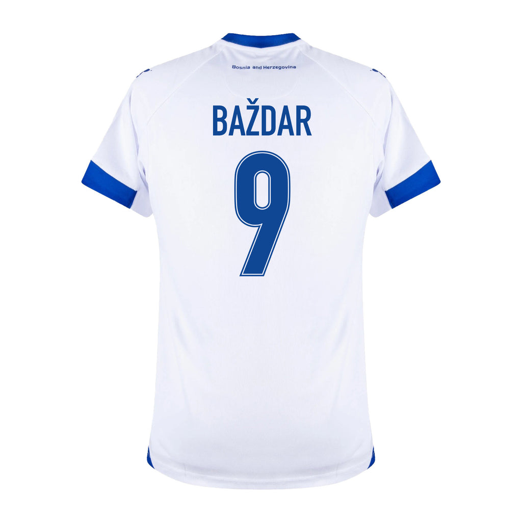 Samed Baždar 9 Bosnia and Herzegovina 2026 Away Jersey - White, Men