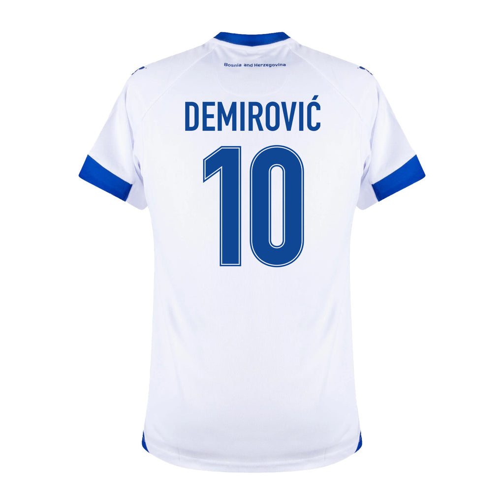 Ermedin Demirović 10 Bosnia and Herzegovina 2026 Away Jersey - White, Men