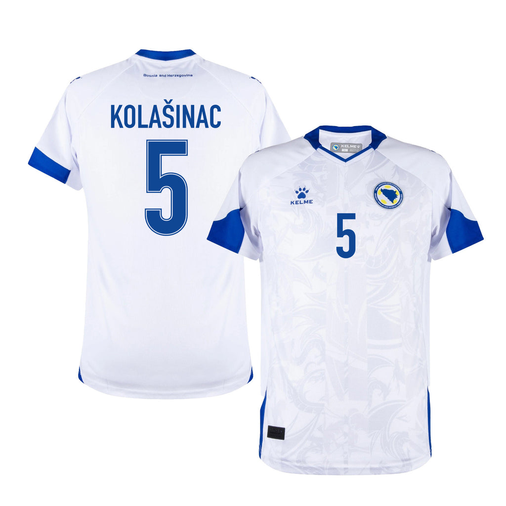 Sead Kolašinac 5 Bosnia and Herzegovina 2026 Away Jersey - White, Men