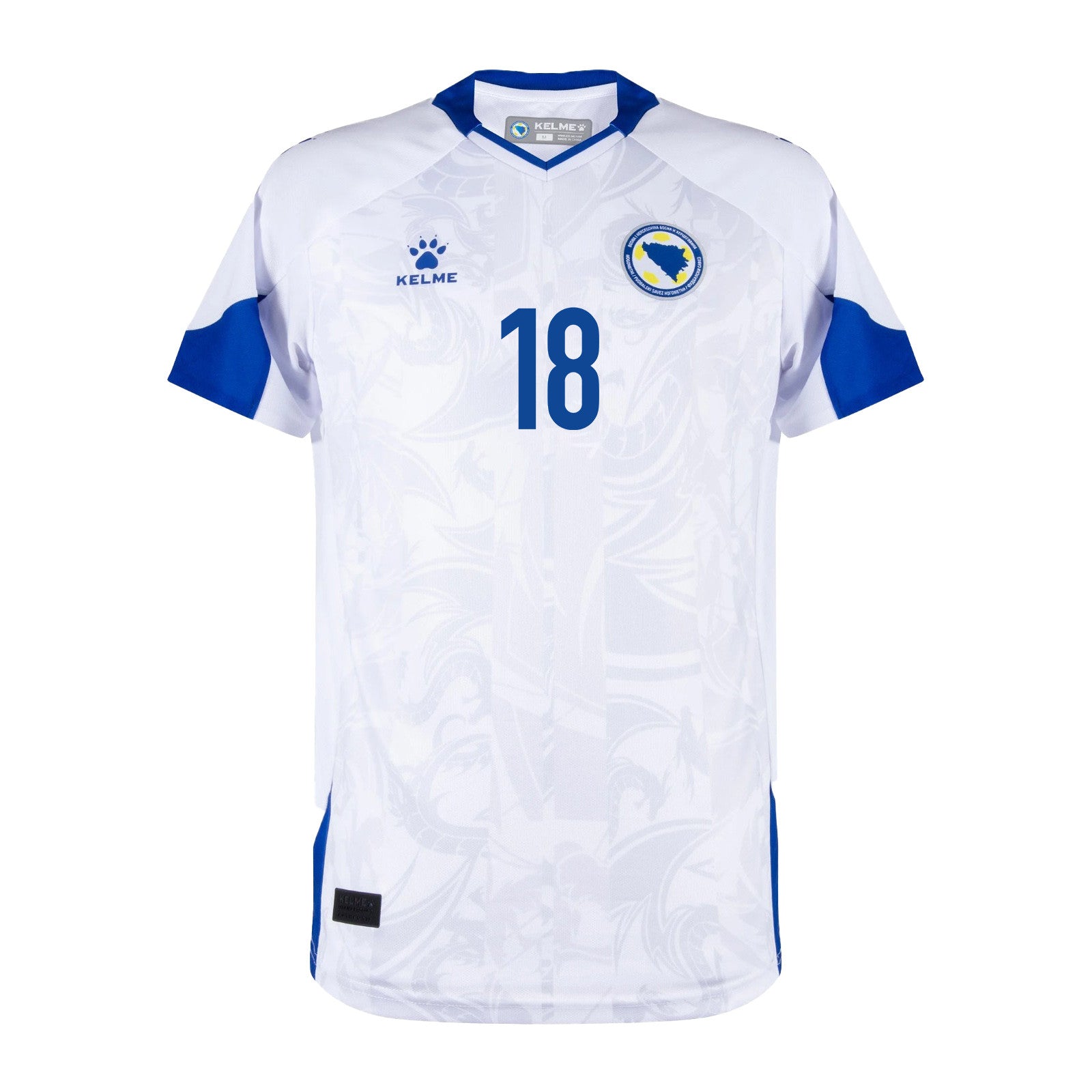 Nikola Katić 18 Bosnia and Herzegovina 2026 Away Jersey - White, Men