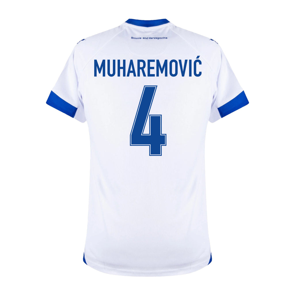 Tarik Muharemović 4 Bosnia and Herzegovina 2026 Away Jersey - White, Men