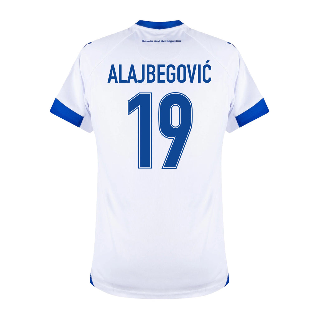 Kerim Alajbegović 19 Bosnia and Herzegovina 2026 Away Jersey - White, Men
