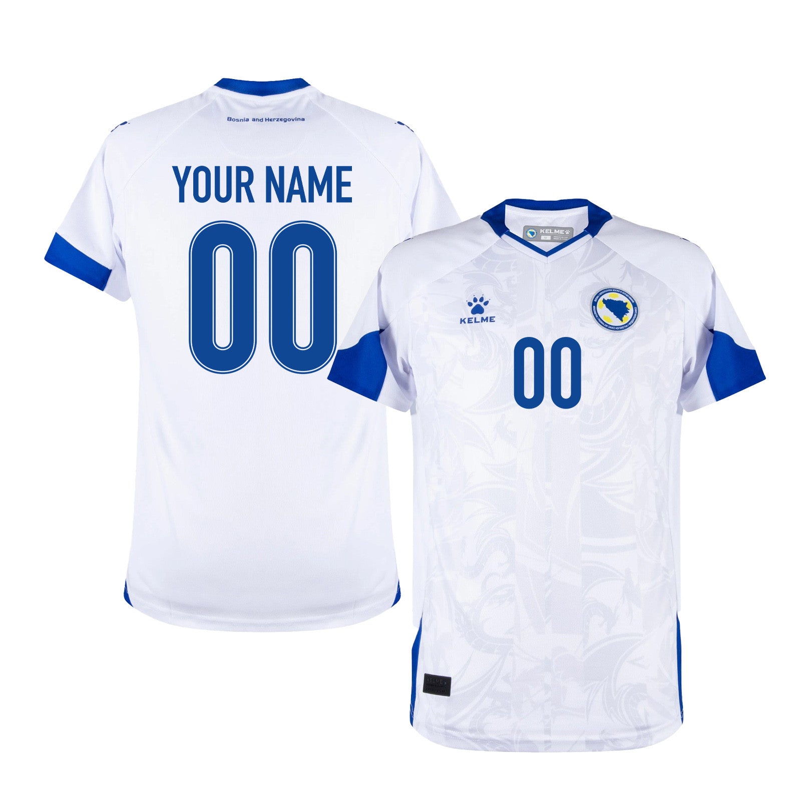 Bosnia and Herzegovina 2026 Away Jersey - Personalized - White, Men