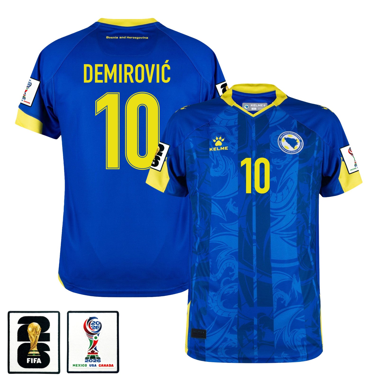 Ermedin Demirović 10 Bosnia and Herzegovina 2026 Home Jersey - Blue, Men