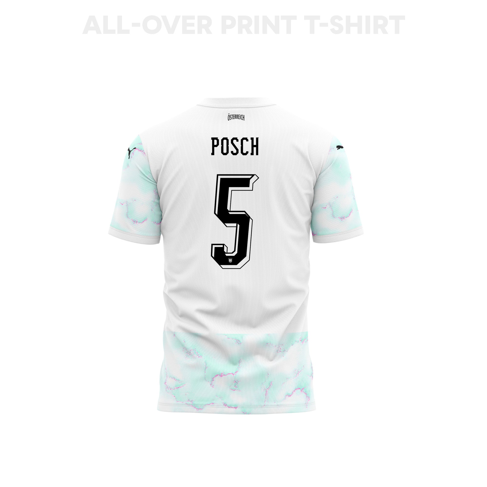 Stefan Posch 5 Youth Austria 2026 Away 3D T-shirt Fully Printed – White