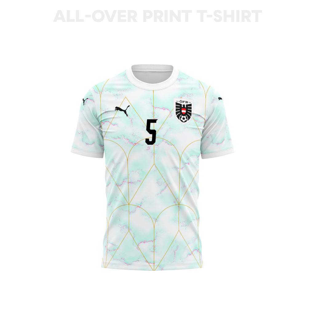 Stefan Posch 5 Youth Austria 2026 Away 3D T-shirt Fully Printed – White
