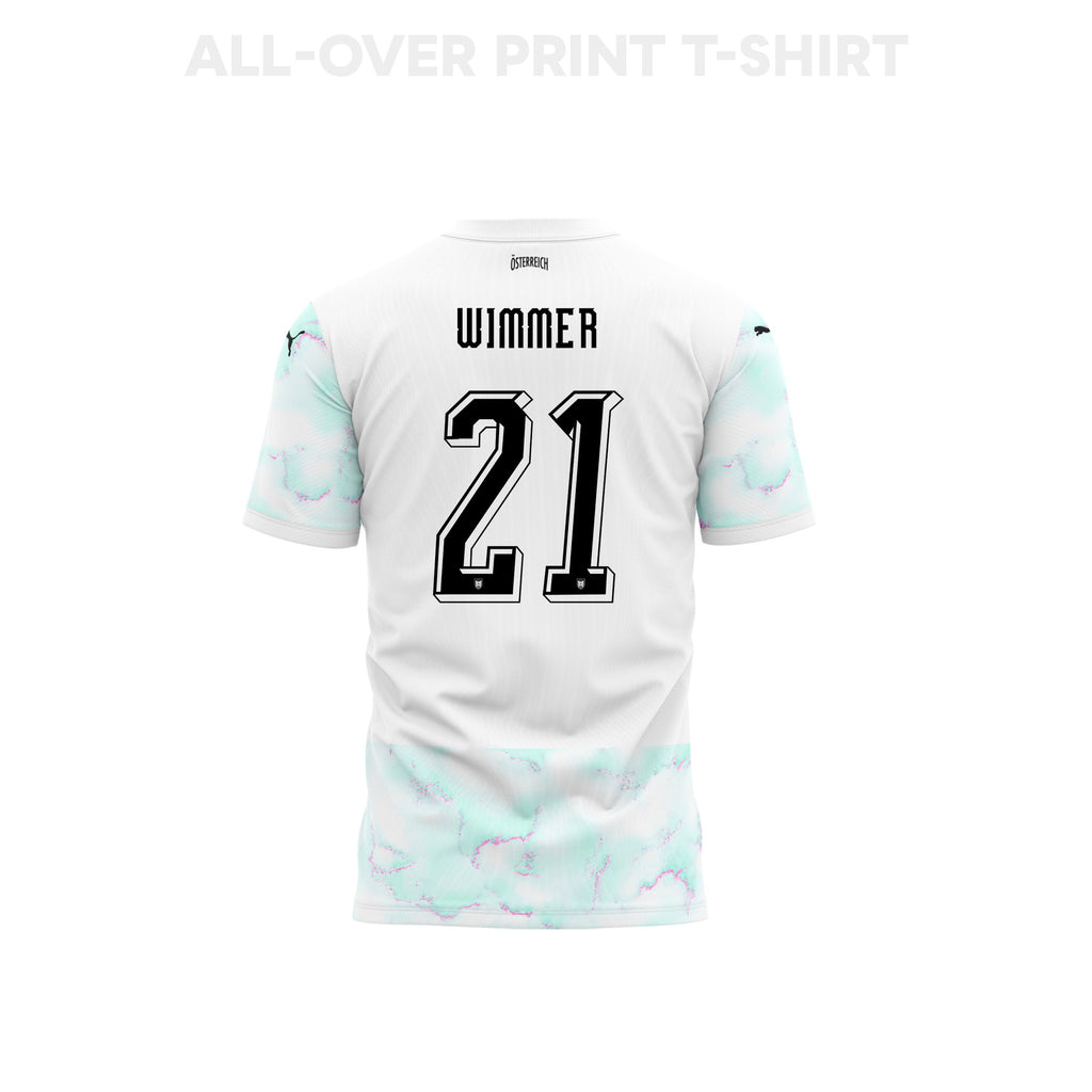 Patrick Wimmer 21 Youth Austria 2026 Away 3D T-shirt Fully Printed – White