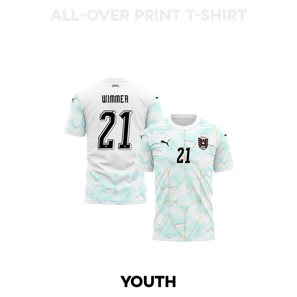Patrick Wimmer 21 Youth Austria 2026 Away 3D T-shirt Fully Printed – White