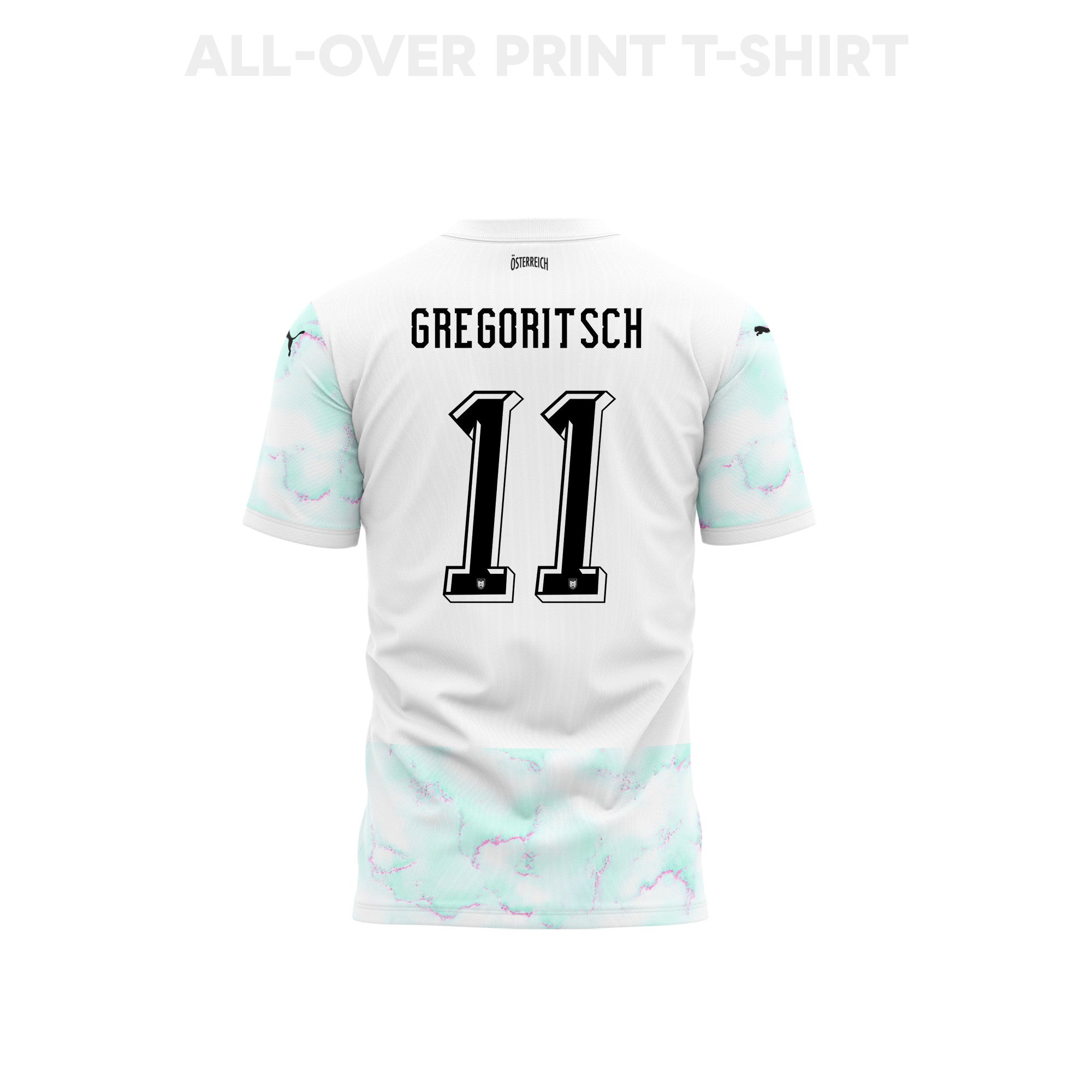 Michael Gregoritsch 11 Youth Austria 2026 Away 3D T-shirt Fully Printed – White