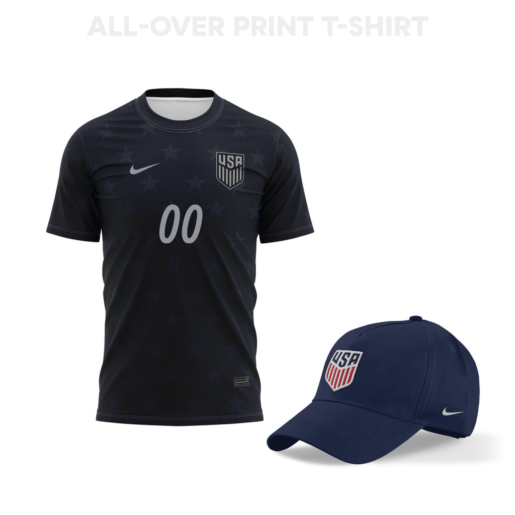 USA World Cup 2026 Personalized Fan Gear Set – 3D T-Shirt & Baseball Cap