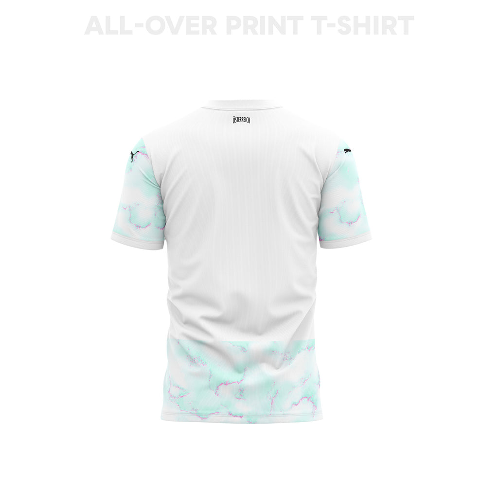 Austria 2026 Youth Away 3D T-shirt Fully Printed – White