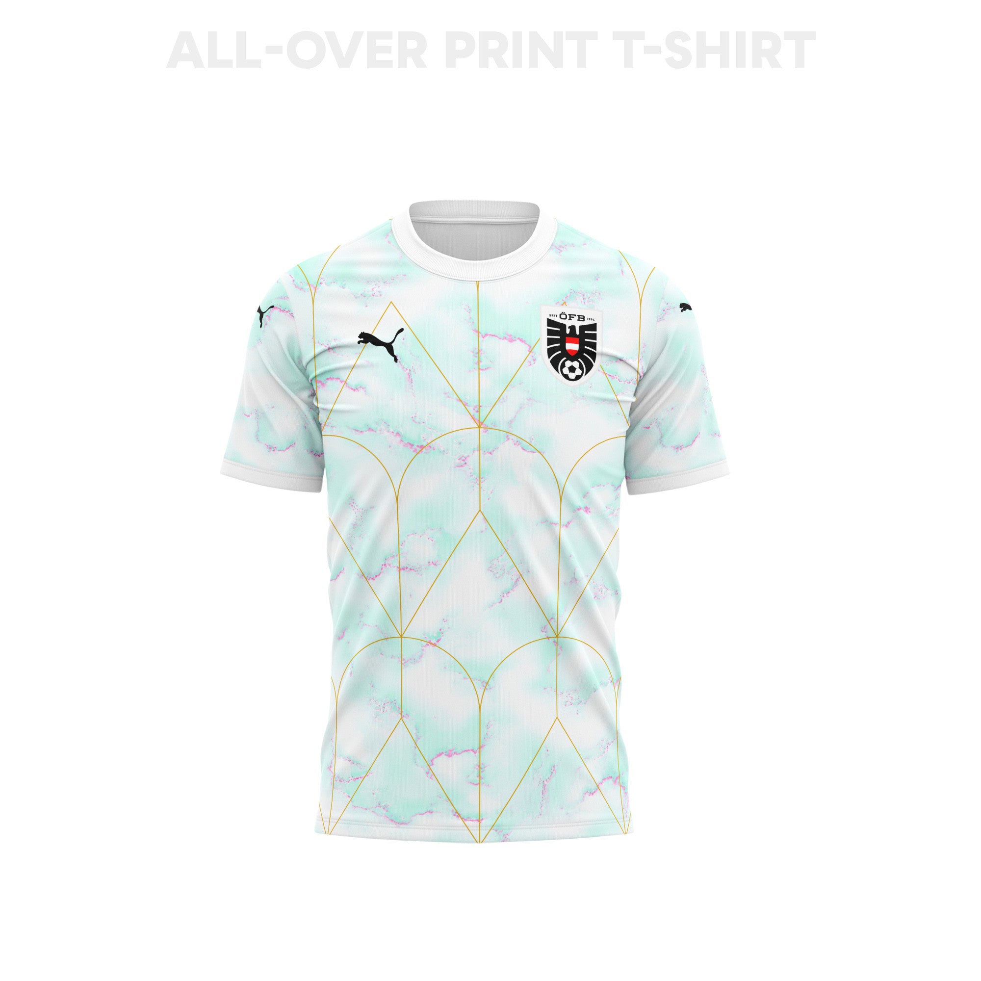 Austria 2026 Youth Away 3D T-shirt Fully Printed – White