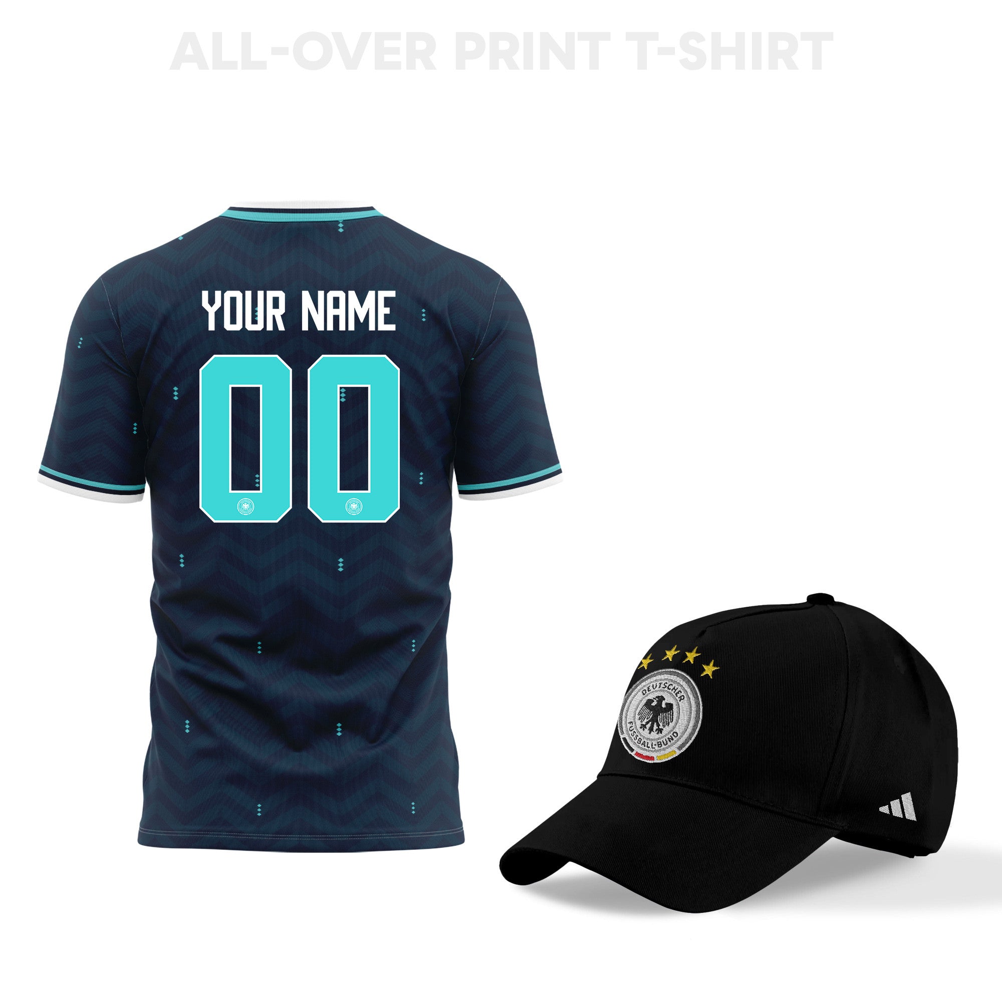 Germany World Cup 2026 Personalized Fan Gear Set – 3D T-Shirt & Baseball Cap