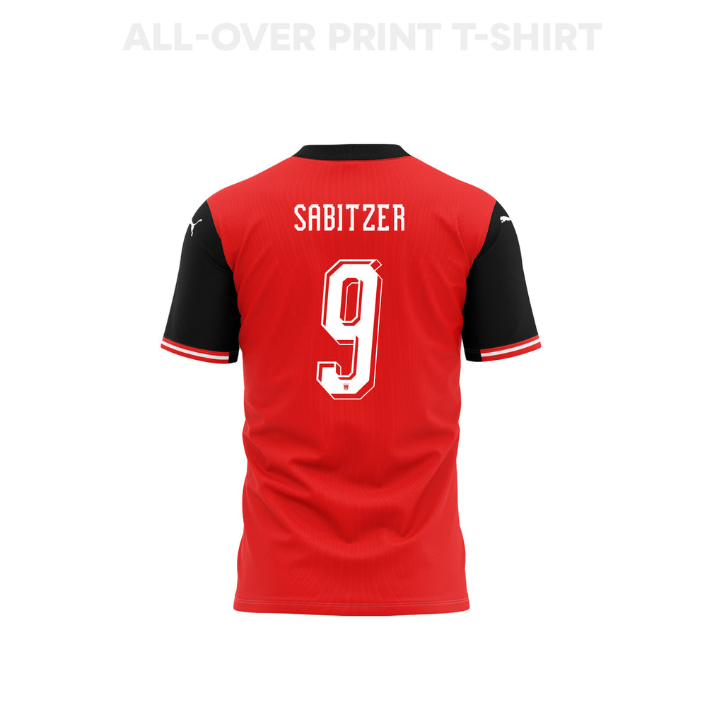 Marcel Sabitzer 9 Youth Austria 2026 Home 3D T-shirt Fully Printed – Red