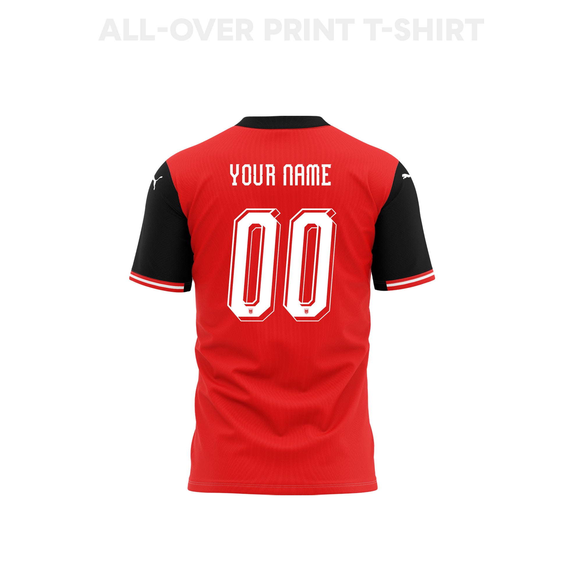 Austria 2026 Youth Home 3D T-shirt Fully Printed – Personalized – Red