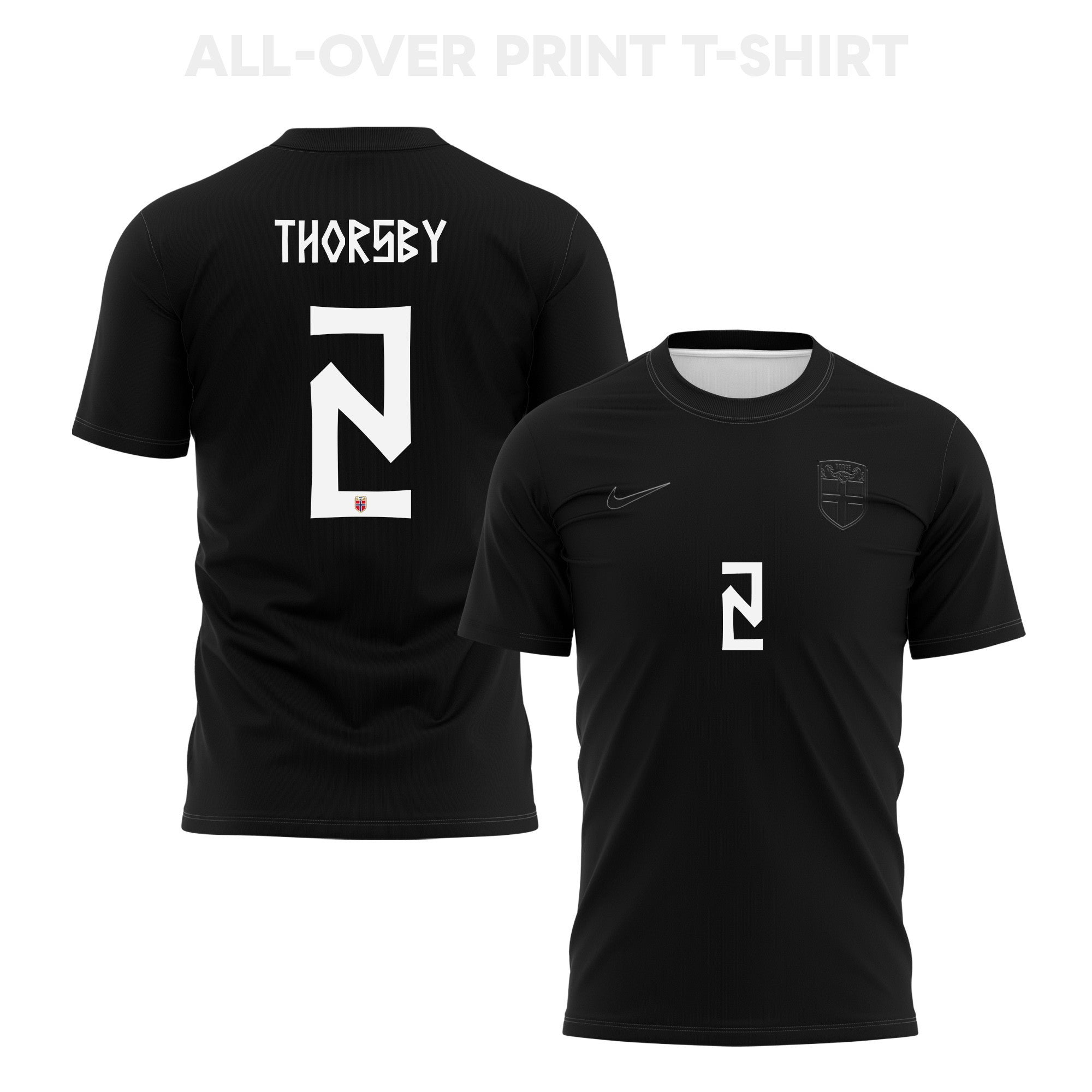 Morten Thorsby 2 Norway 2026 Away 3D T-Shirt Fully Printed – Unisex, Black