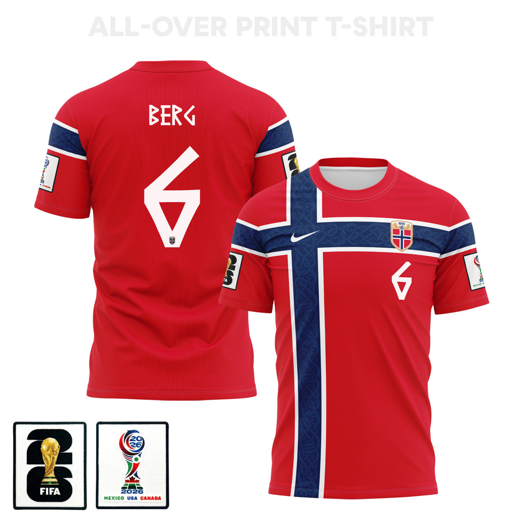 Patrick Berg 6 Norway 2026 Home 3D T-Shirt Fully Printed – Unisex, Red