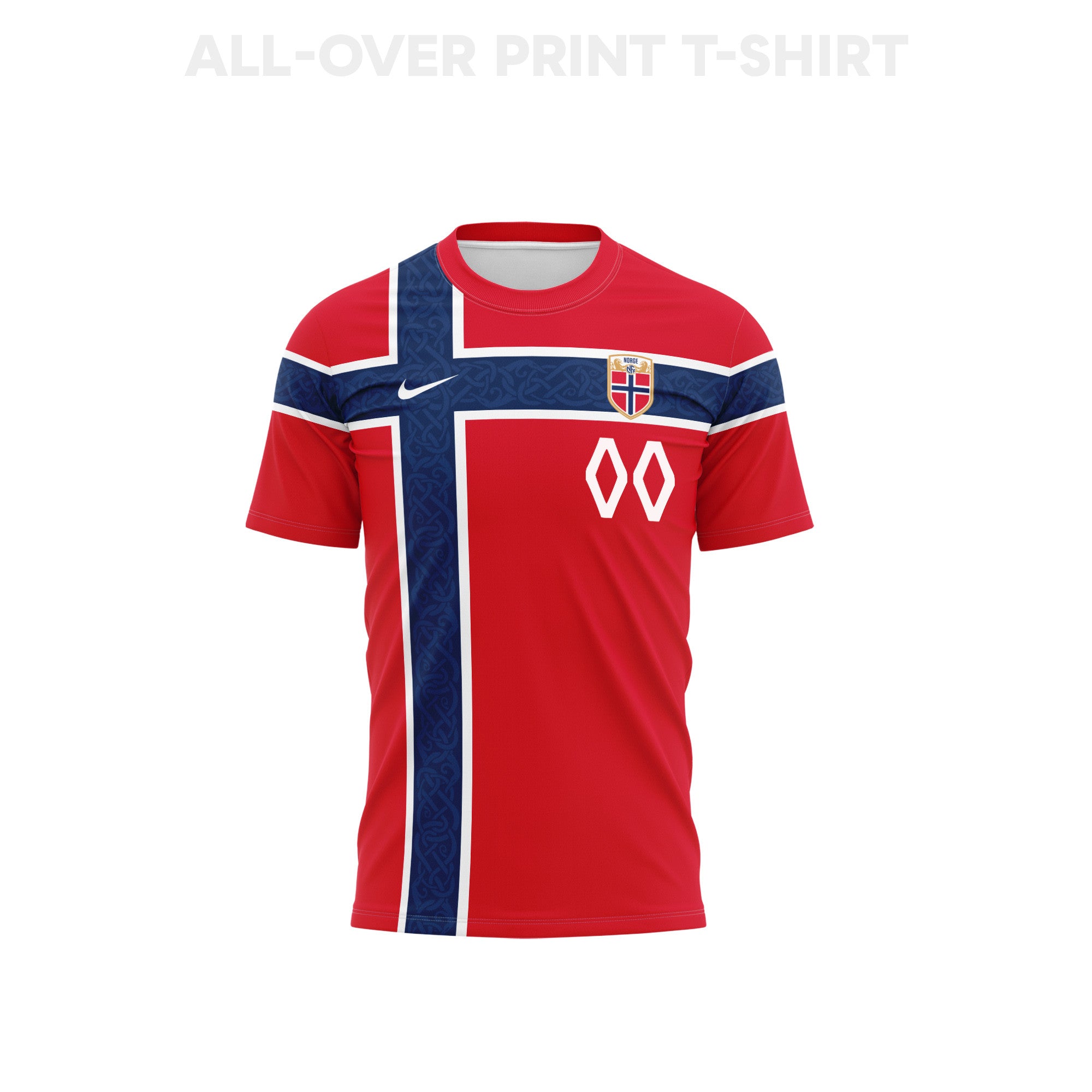 Norway 2026 Home 3D T-Shirt Fully Printed – Personalized – Unisex, Red