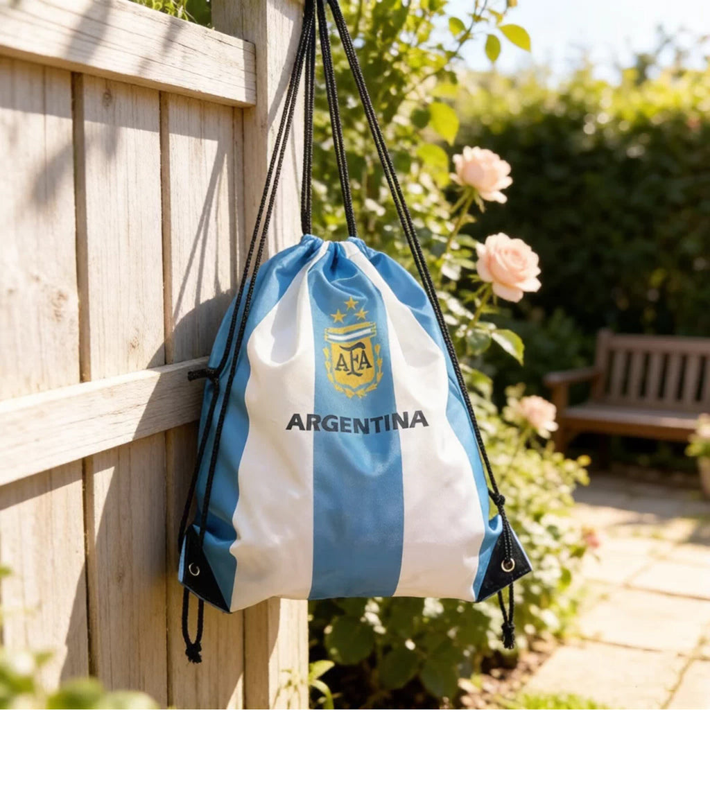 Argentina Soccer Fan Drawstring Bag – World Cup 2026 Edition