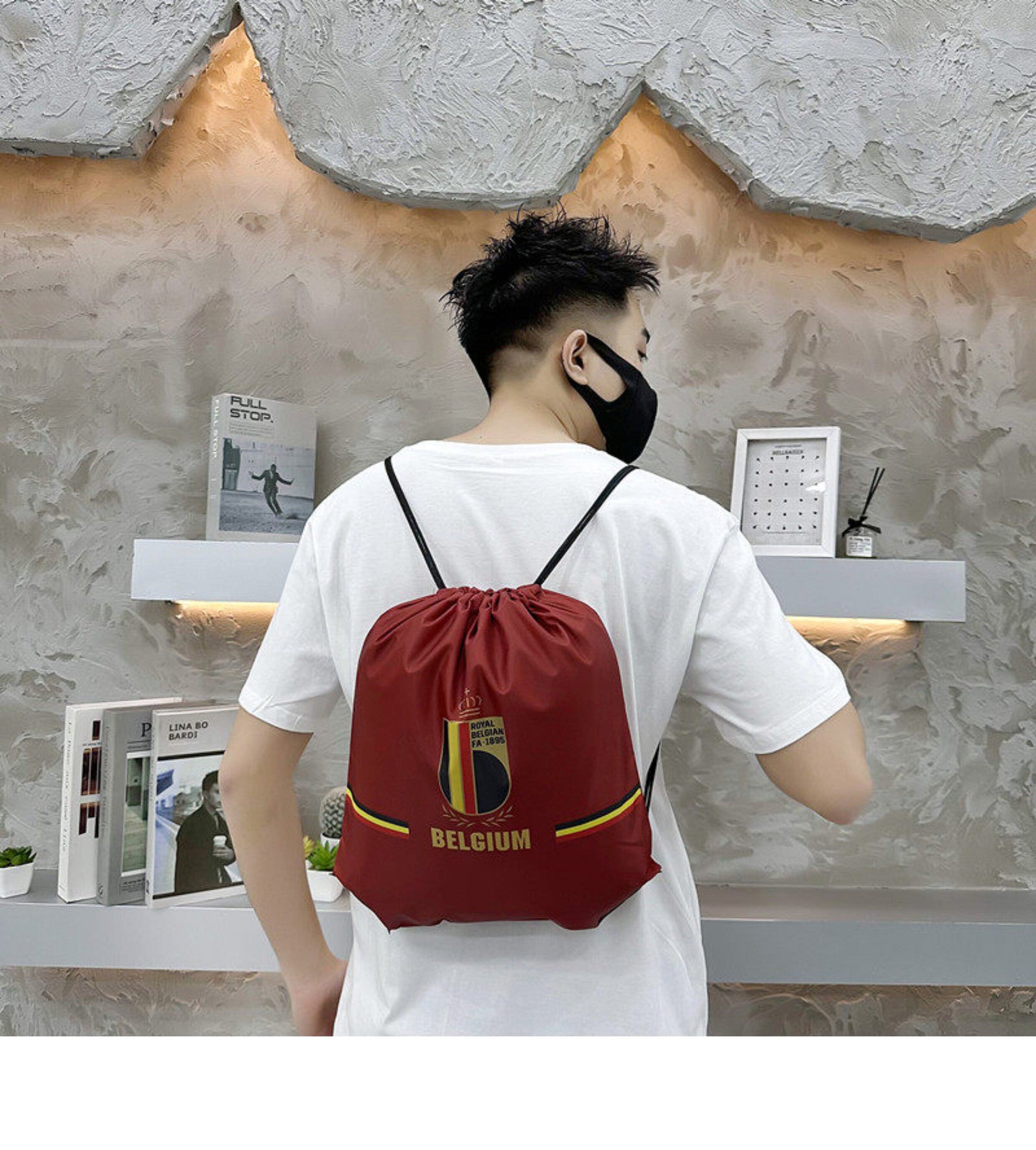 Belgium Soccer Fan Drawstring Bag – World Cup 2026 Edition