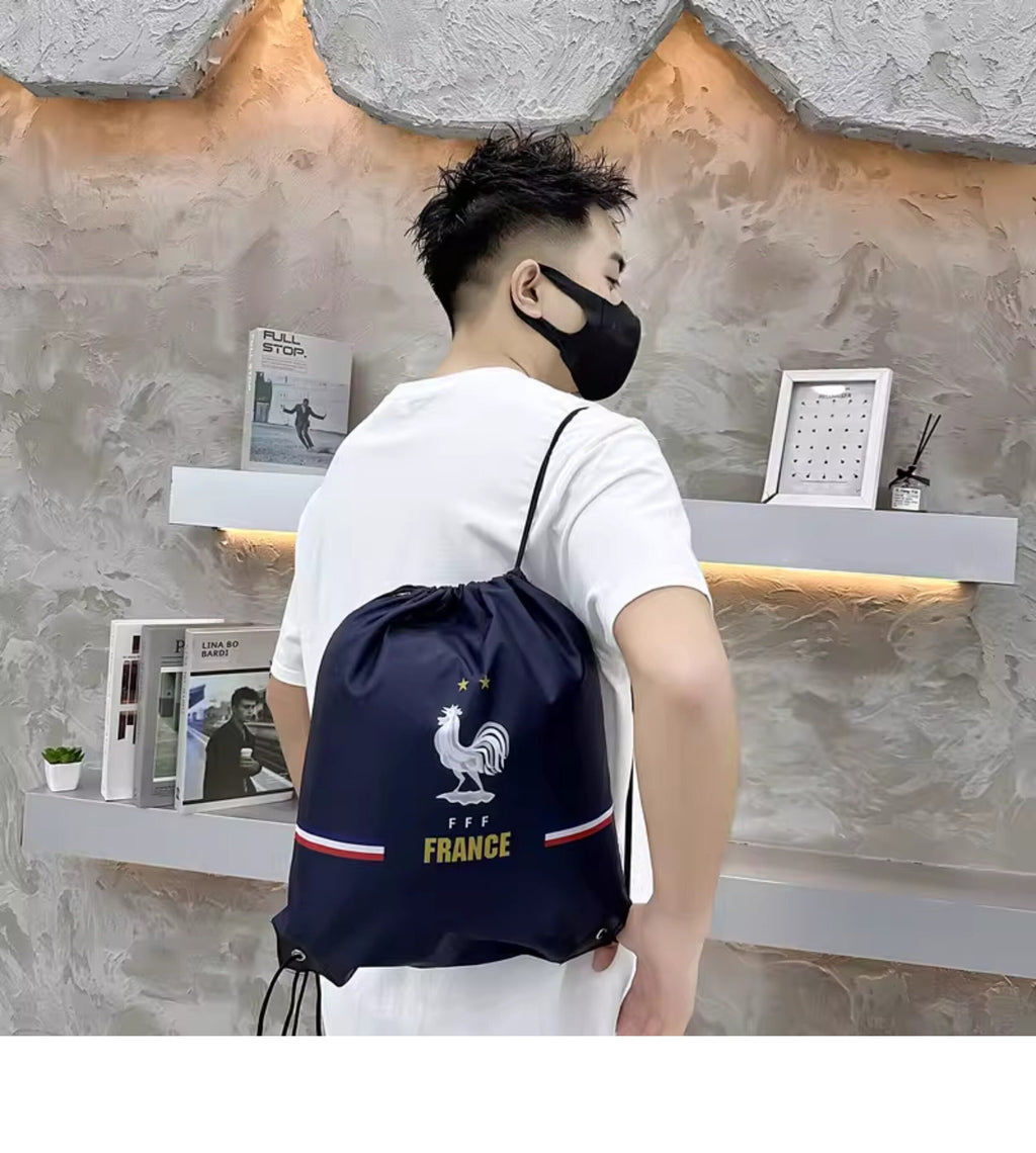 France Soccer Fan Drawstring Bag – World Cup 2026 Edition - Navy