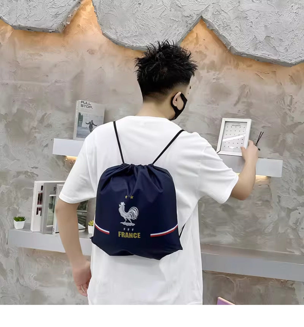 France Soccer Fan Drawstring Bag – World Cup 2026 Edition - Navy