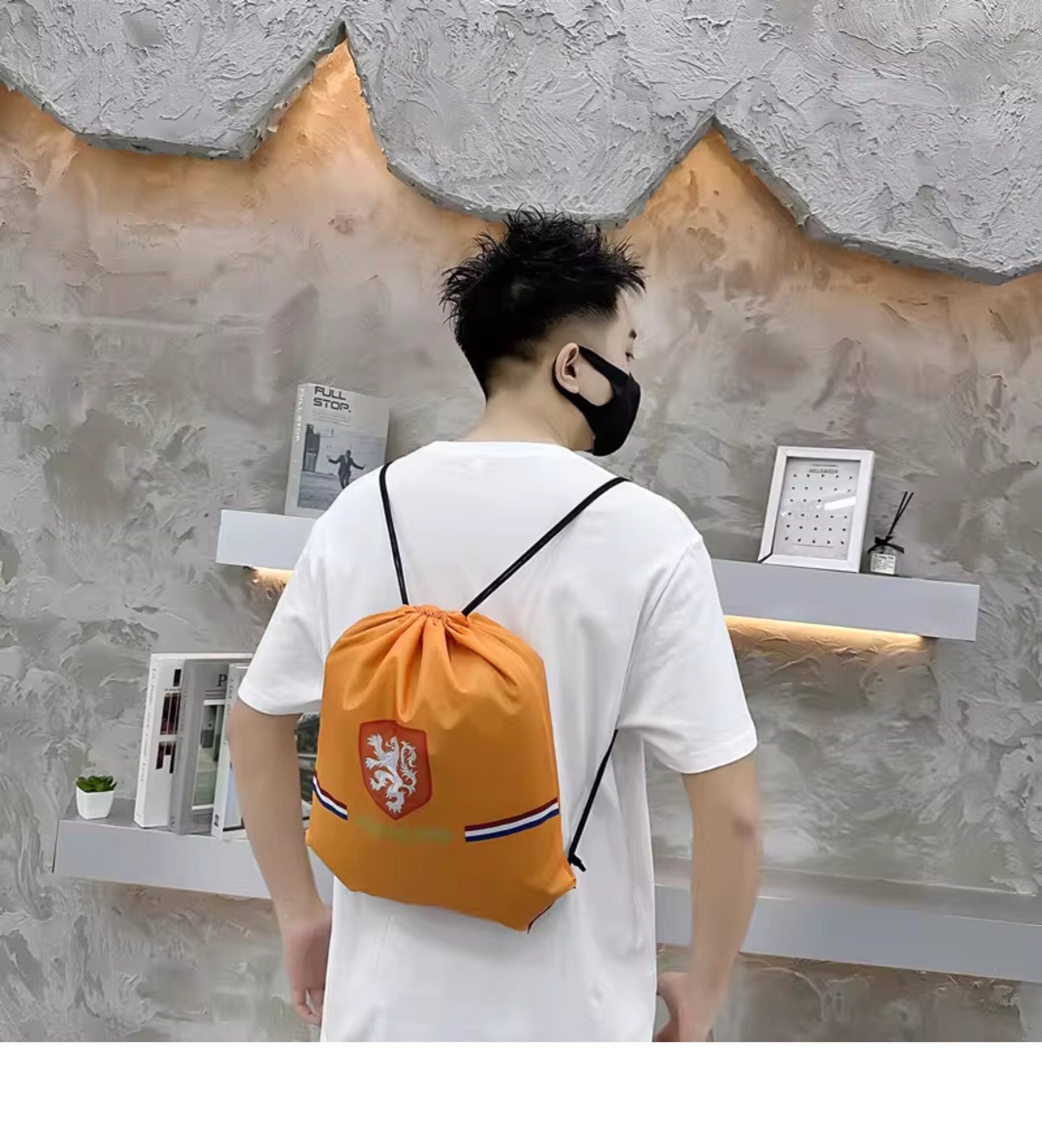 Netherlands Soccer Fan Drawstring Bag – World Cup 2026 Edition - Orange