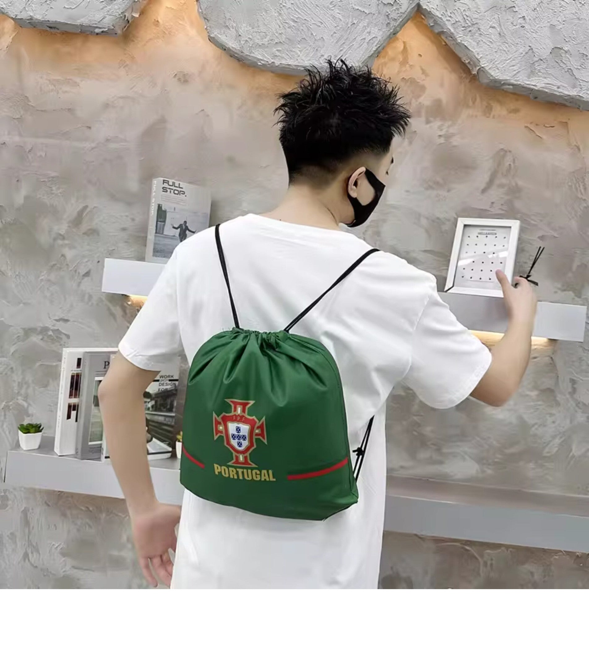 Portugal Soccer Fan Drawstring Bag – World Cup 2026 Edition - Green